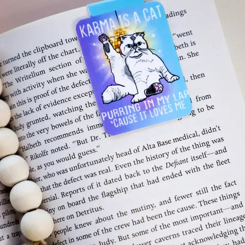 Taylor Inspired Karmas Is A Cat Magnetic Bookmark