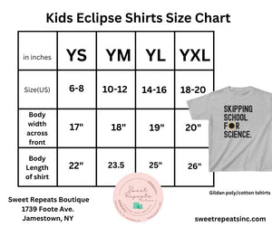 Kids Eclipse Skipping School for Science Tshirts