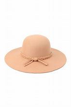 Load image into Gallery viewer, Fashion Brim Summer Hat with Braided Tie in Tan