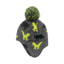 Load image into Gallery viewer, Boys Dinosaur knit winter hats sz 2-4 NEW
