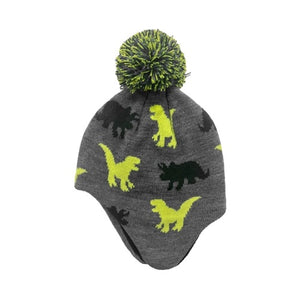 Boys Dinosaur knit winter hats sz 2-4 NEW