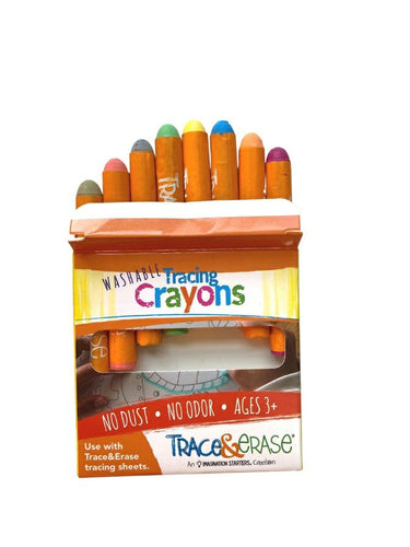 Trace & Erase Chalk Crayons- 8 Pack