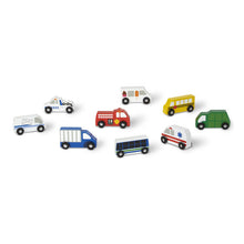 Load image into Gallery viewer, Melissa &amp; Doug Wooden Town Vehicles ~ 9 pieces! NEW