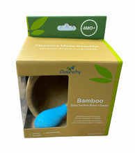 Load image into Gallery viewer, Bamboo Baby Toddler Suction Bowl and Spoon Set Blue packaged