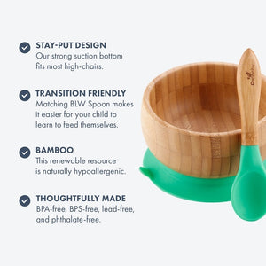 Bamboo baby bowl suction bowl details