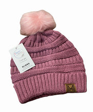 Load image into Gallery viewer, Knit Winter Pom Pom Hats ~ adult szes ~ choose your color! NEW