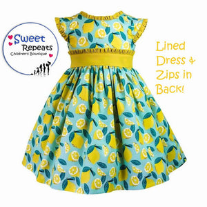 Vintage Ethel Lemonade Dress ~ Lined & Zips in Back sz 7 NEW!