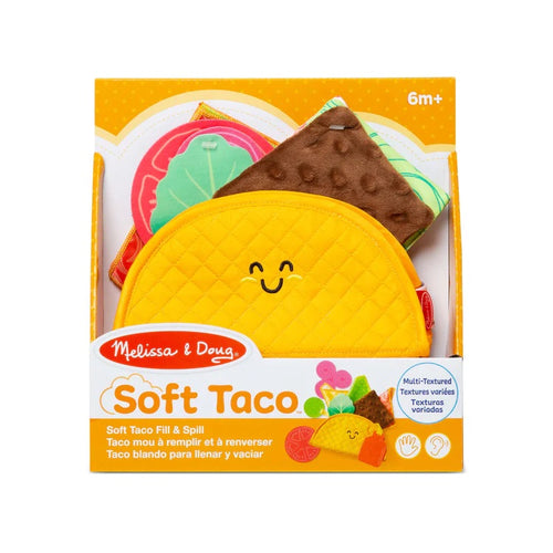 Melissa & Doug Fill & Spill Soft Taco Textured Baby Toy! New