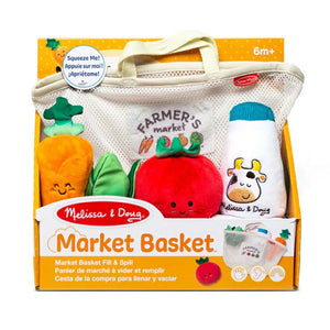 Melissa & Doug Market Basket Fill & Spill Sensory Baby Toy! New
