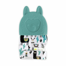 Load image into Gallery viewer, Itzy Ritzy Teething Mitt Teal Llama NEW