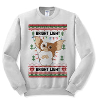 Load image into Gallery viewer, Bright Light Christmas Sweater - Gremlins Gizmo Sweatshirt NEW ~ Adult Sizes