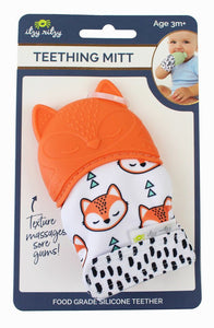 Itzy Ritzy Teething Mitt Orange Fox NEW