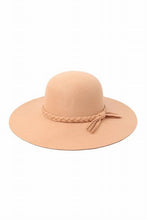 Load image into Gallery viewer, Fashion Brim Summer Hat with Braided Tie in Tan