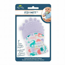 Load image into Gallery viewer, Itzy Ritzy Lilac Dino Itzy Mitt™ Silicone Teething Mitt NEW