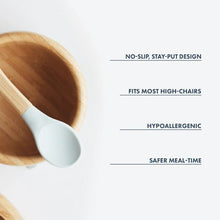 Load image into Gallery viewer, Bamboo baby suction bowl and spoon set
