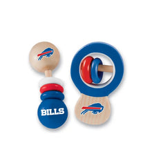 Load image into Gallery viewer, Buffalo Bills wooden baby rattles set 