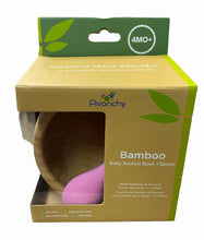 Load image into Gallery viewer, Bamboo baby suction bowl pink comes with spoon 