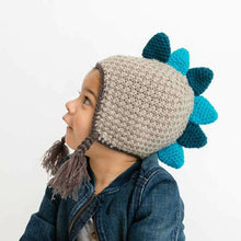Load image into Gallery viewer, Dinosaur Earflap Beanie Hat ~ 6-12 months NEW