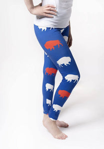 Red and Blue Buffalo Leggings Adult size adult 2x- 3x~ Buttery Soft! NEW!