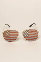 Load image into Gallery viewer, USA American Flags Aviator Sunglasses Adult size NEW!