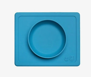 Ezpz blue mini bowl suction bowl dish sticks to table 