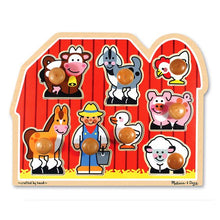 Load image into Gallery viewer, Melissa &amp; Doug Large Farm Jumbo Knob Puzzle - 8 pieces NEW