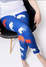Load image into Gallery viewer, Red and Blue Buffalo Leggings Adult size adult 2x- 3x~ Buttery Soft! NEW!