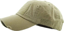 Load image into Gallery viewer, Vintage Patch Hat - American Flag Khaki Adult size NEW