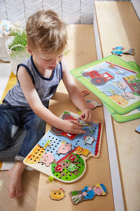 HABA Threading Lacing Activity Puzzle for preschoolers.