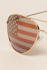 USA American Flags Aviator Sunglasses Adult size NEW!