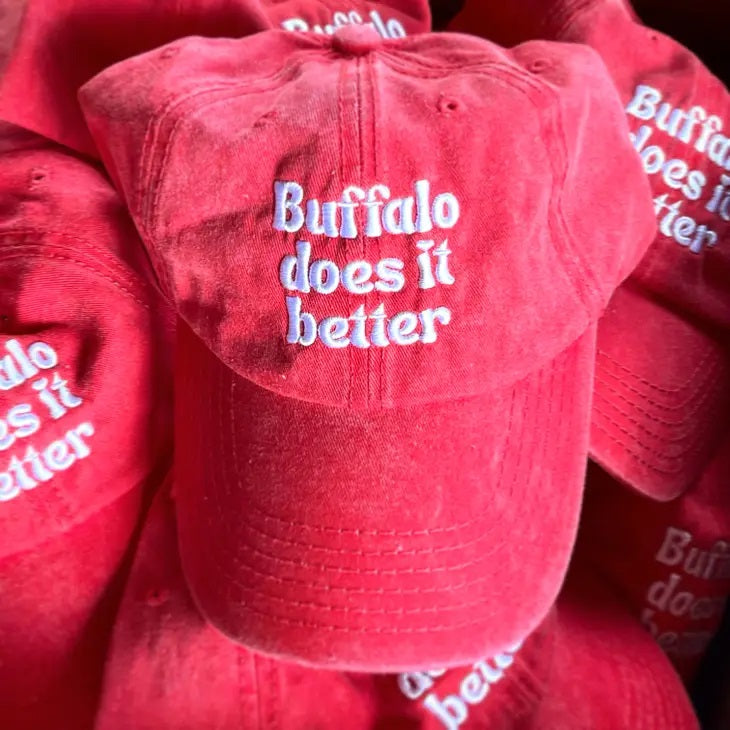 Buffalo does it better red baseball hat