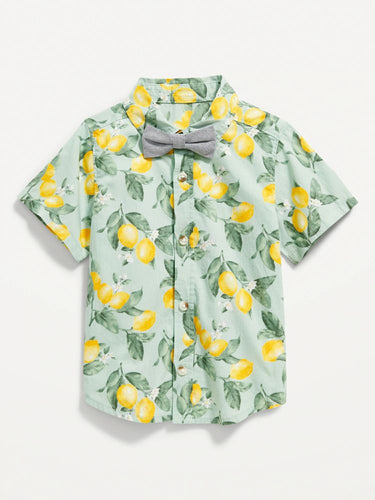 Boys Lemon Bowtie Shirt ~ Toddler NEW ~ Choose your size!