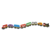 Load image into Gallery viewer, Melissa &amp; Doug Wooden Train Cars 8 pieces NEW