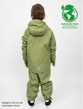 Load image into Gallery viewer, Childrens fleece lined raincoat with hidden pattern sustainably made