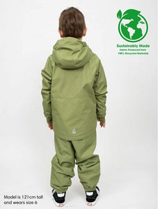 Childrens fleece lined raincoat with hidden pattern sustainably made