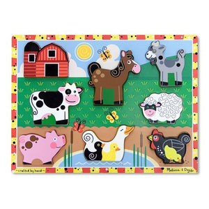 Melissa & Doug Farm Animals Chunky Puzzle New