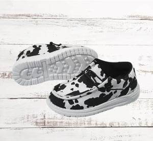 Cow Print Slip On Toddler Kids Shoes