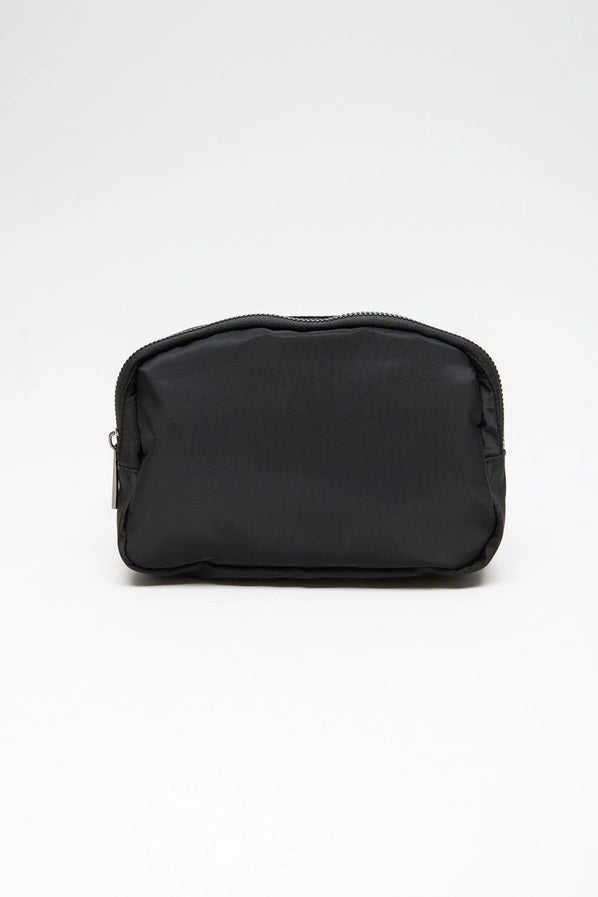 Waterproof Cross Body Sling Fanny Pack Belt Bag in Black