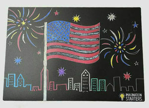 Imagination Starters Love USA Chalkboard Placemat 12"x17" NEW