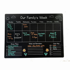 Imagination Starters Chalkboard Family Week Calendar Set NEW