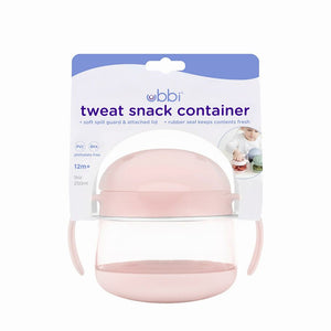 Ubbi Tweat Snack Container ~ Blush NEW