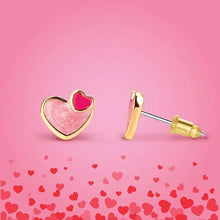 Load image into Gallery viewer, Heart 2 heart lead free pierced earrings. 
