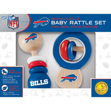 Load image into Gallery viewer, Buffalo Bills wooden baby rattles set in package