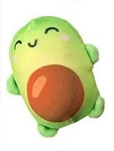 Bubble Stuffed Sensory Squeeze Toy Green Avocado smiling