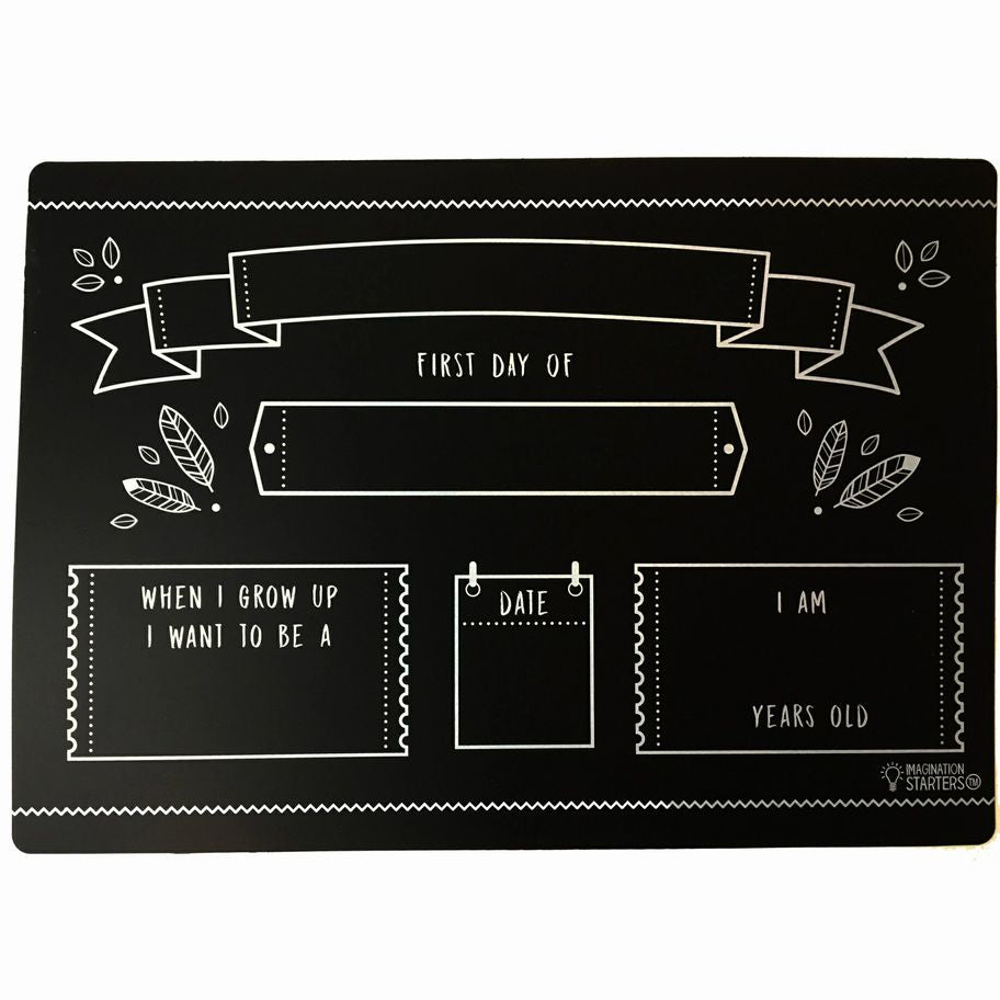 Imagination Starters Reusable Chalkboard First Day Sign NEW