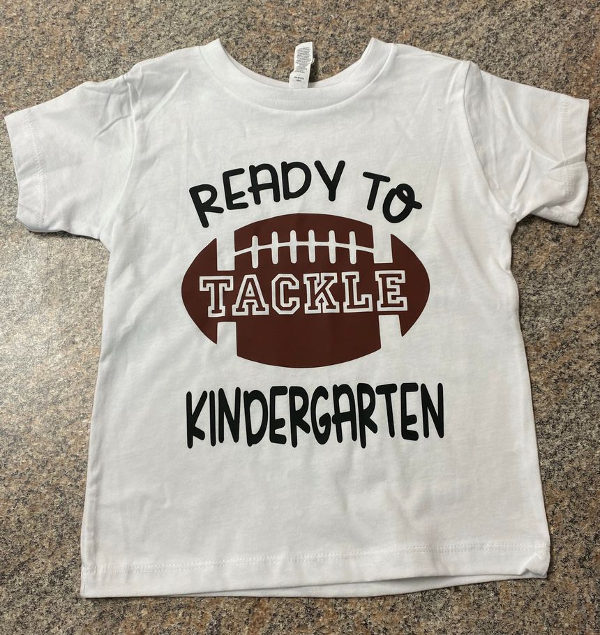 Ready to Tackle Kindergarten Tshirt ~ Handmade NEW!