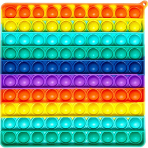 Poke Fidget Rainbow Giant Poke Sensory Toy NEW 100 bubbles!