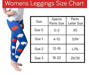 Red and Blue Buffalo Leggings Adult size adult 2x- 3x~ Buttery Soft! NEW!