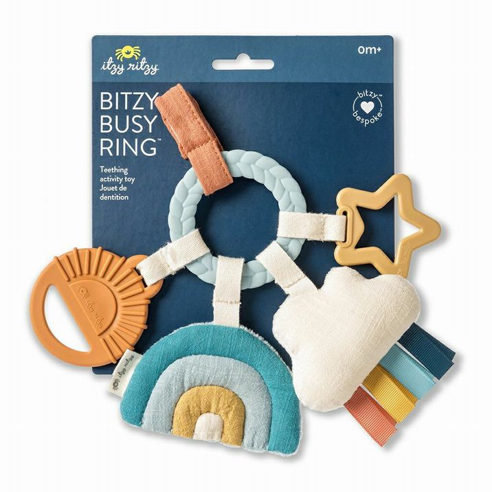 Itzy Ritzy Bitzy Busy Ring Teething Activity Cloud Toy NEW