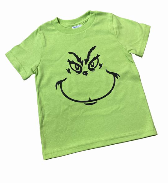Green Grinch Tshirt Youth Sizes NEW Handmade!